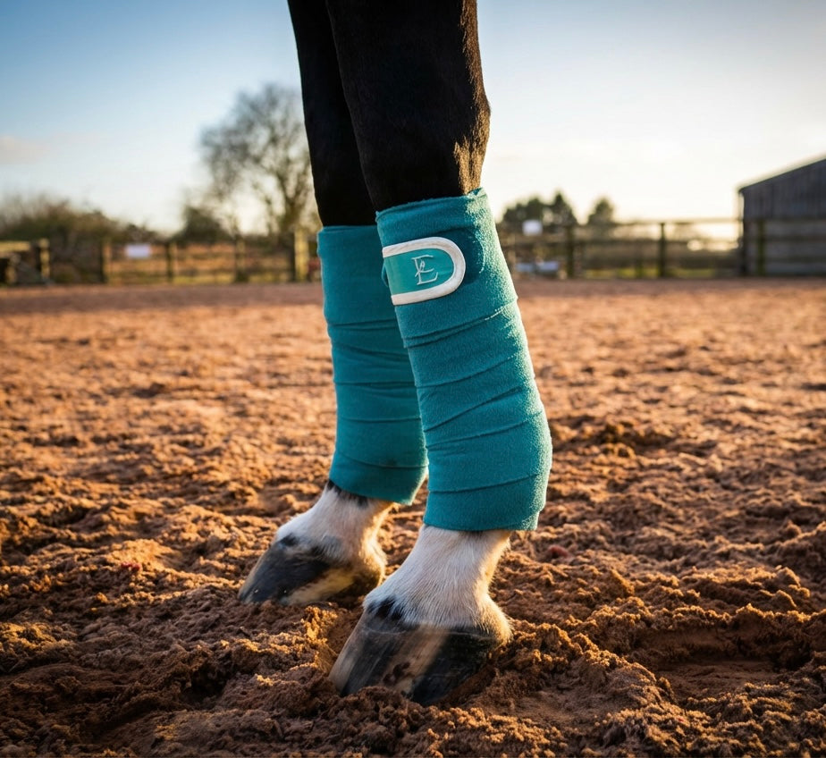 Elite Range Polo Bandages - Peacock Glow Green