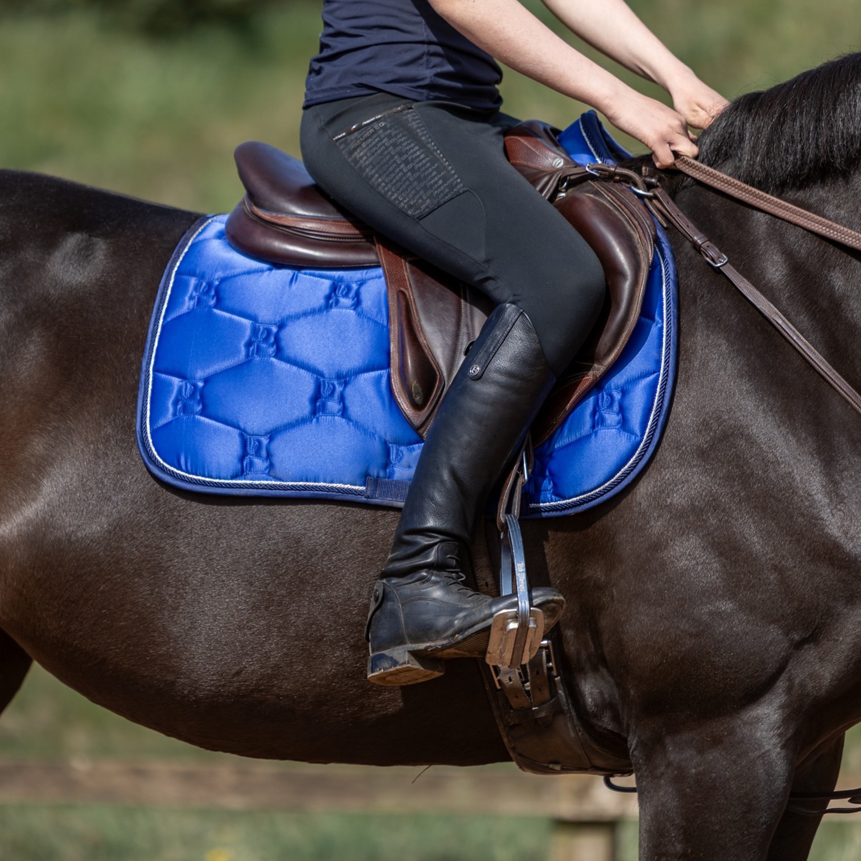 Elite Range Jumping Saddle pad - Blue Horizon