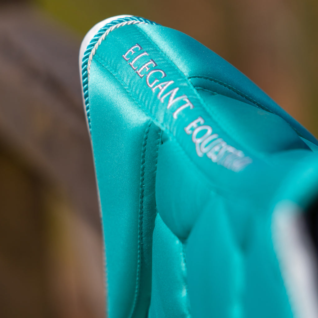 Elite Range Jumping Saddle pad - Peacock Glow Green