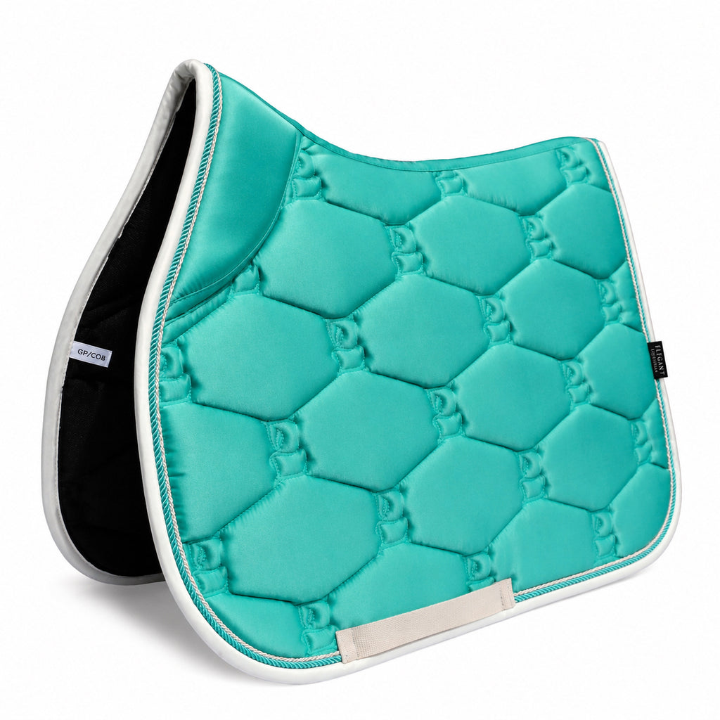 Elite Range Jumping Saddle pad - Peacock Glow Green