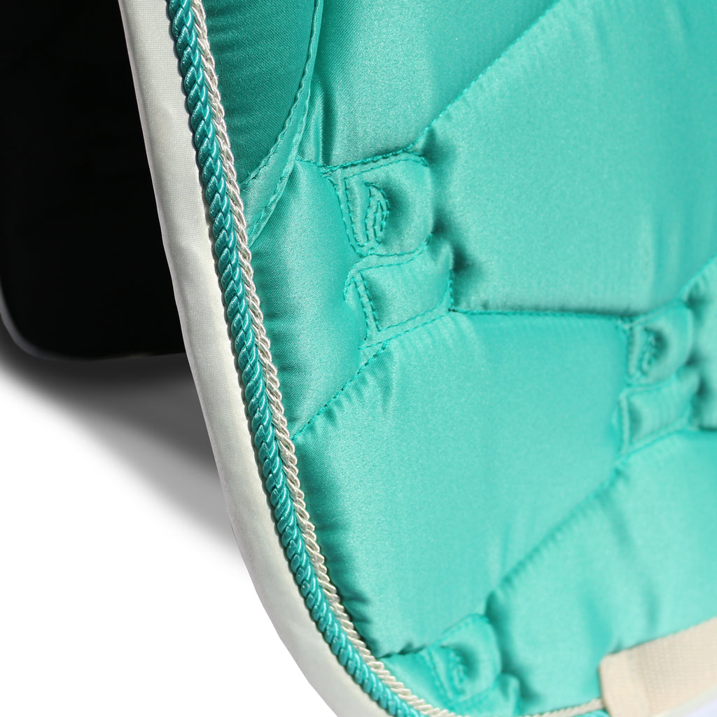 Elite Range Dressage Saddle Pad - Peacock Glow Green