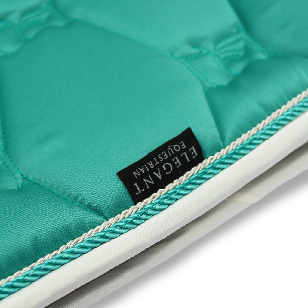 Elite Range Jumping Saddle pad - Peacock Glow Green