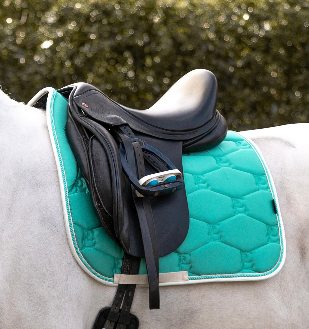 Elite Range Dressage Saddle Pad - Peacock Glow Green